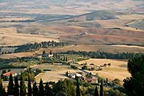 Tuscany, Val dOrcia from the walls of Pienza